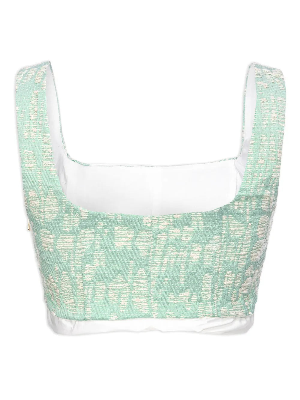 Jacquard-Design Cropped Top