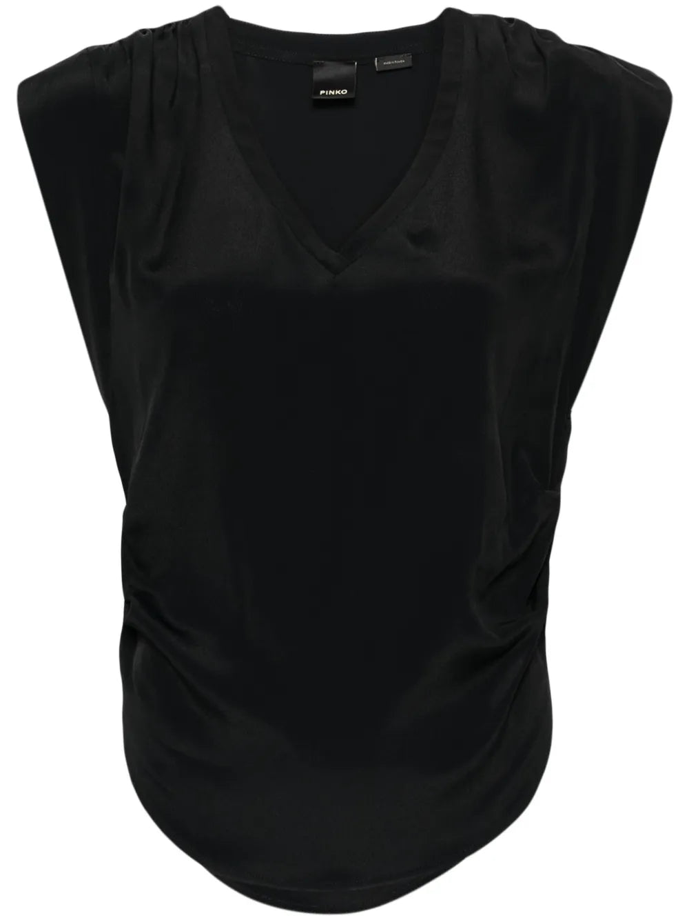 Gathered V-Neck Top