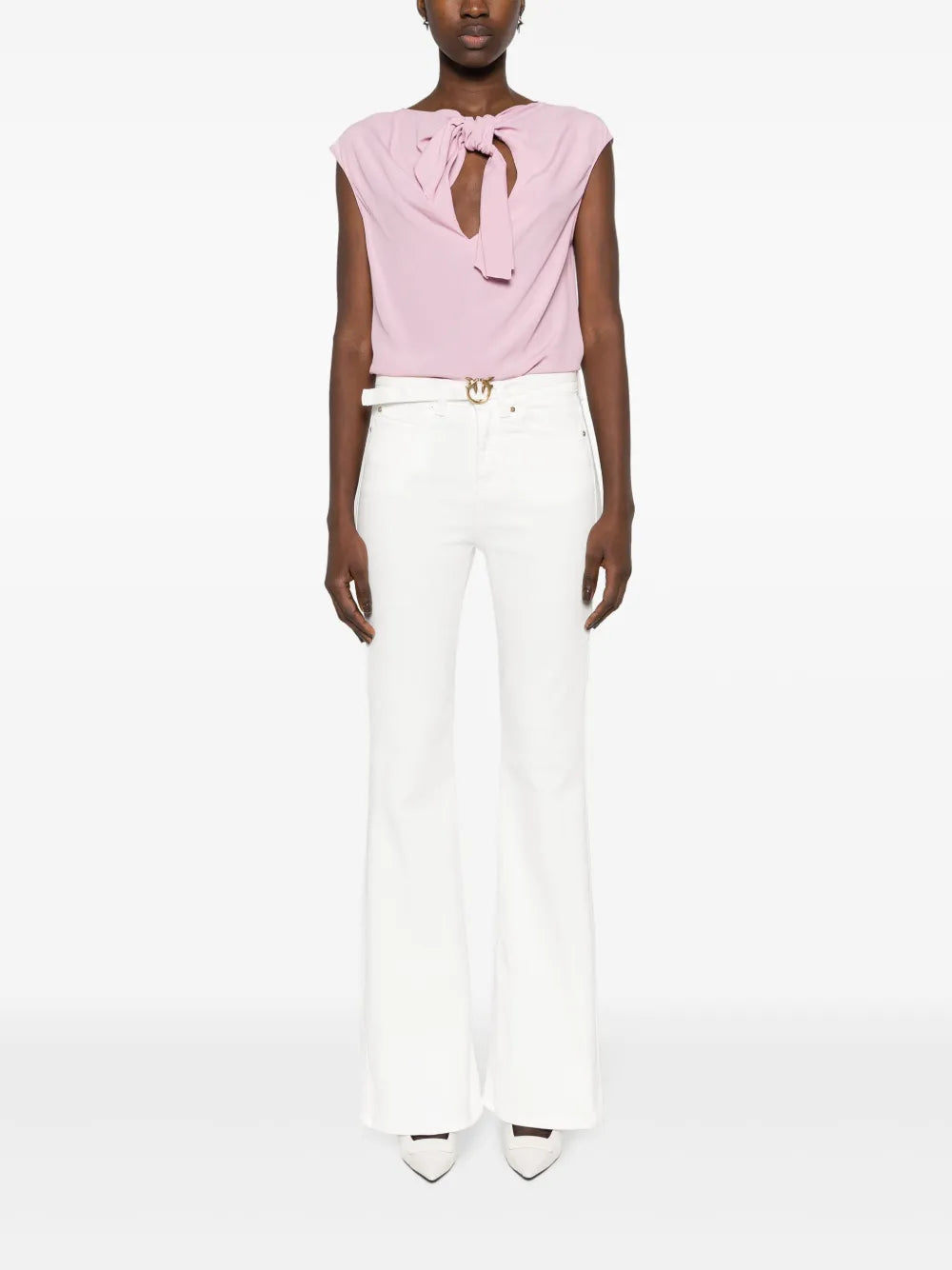 Knotted Crepe Blouse