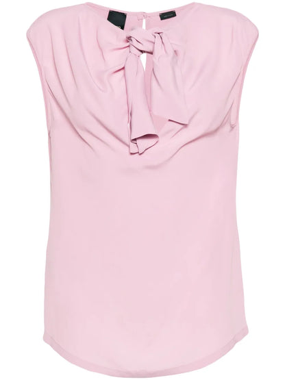 Knotted Crepe Blouse