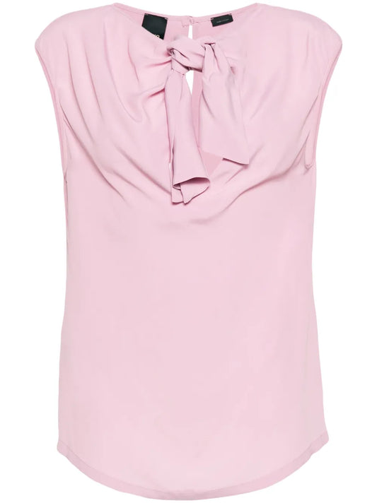 Knotted Crepe Blouse