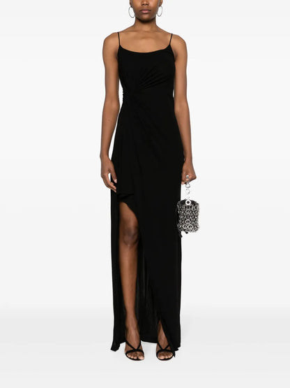 Sleeveless Side-Slit Maxi Dress