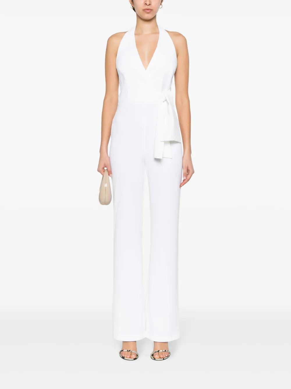 Halterneck Flared Jumpsuit