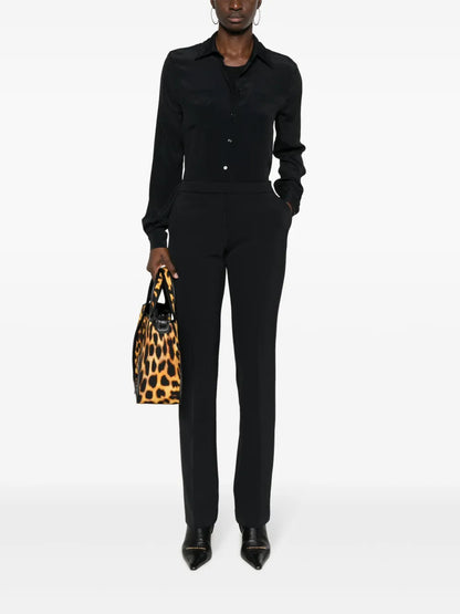 Pleated Flared Trousers