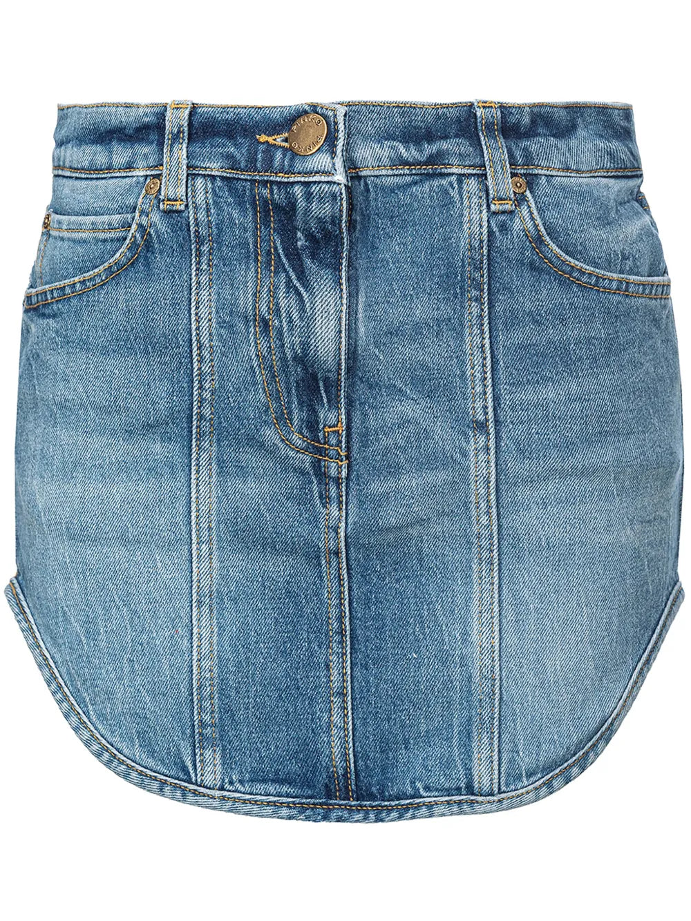 Logo-Patch Denim Miniskirt