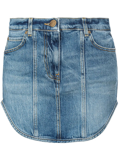 Logo-Patch Denim Miniskirt