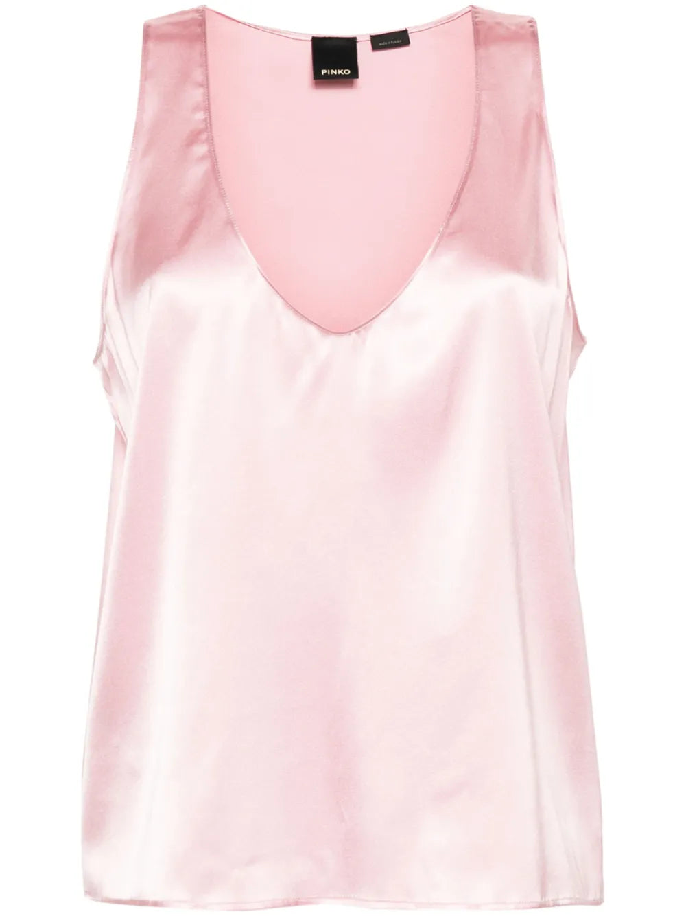 Satin-Finish Sleeveless Top