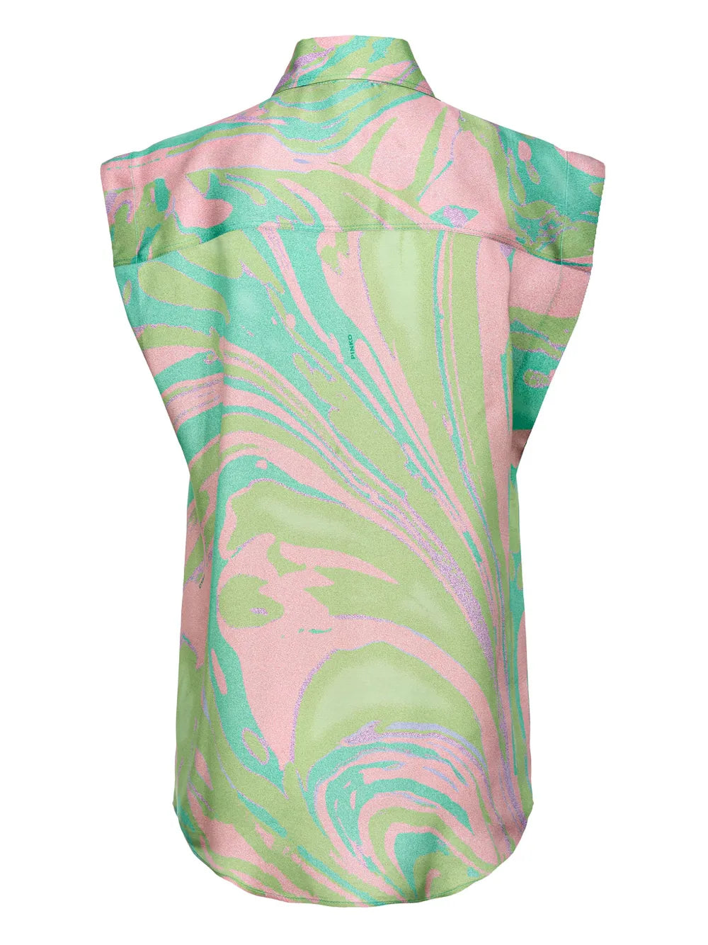 Swirl-Print Sleeveless Shirt