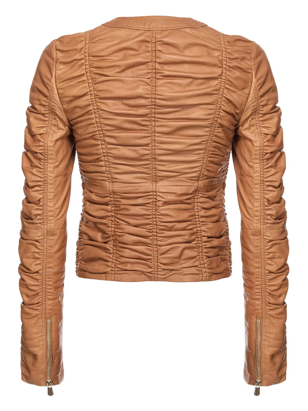 Leather Ruched Jacket
