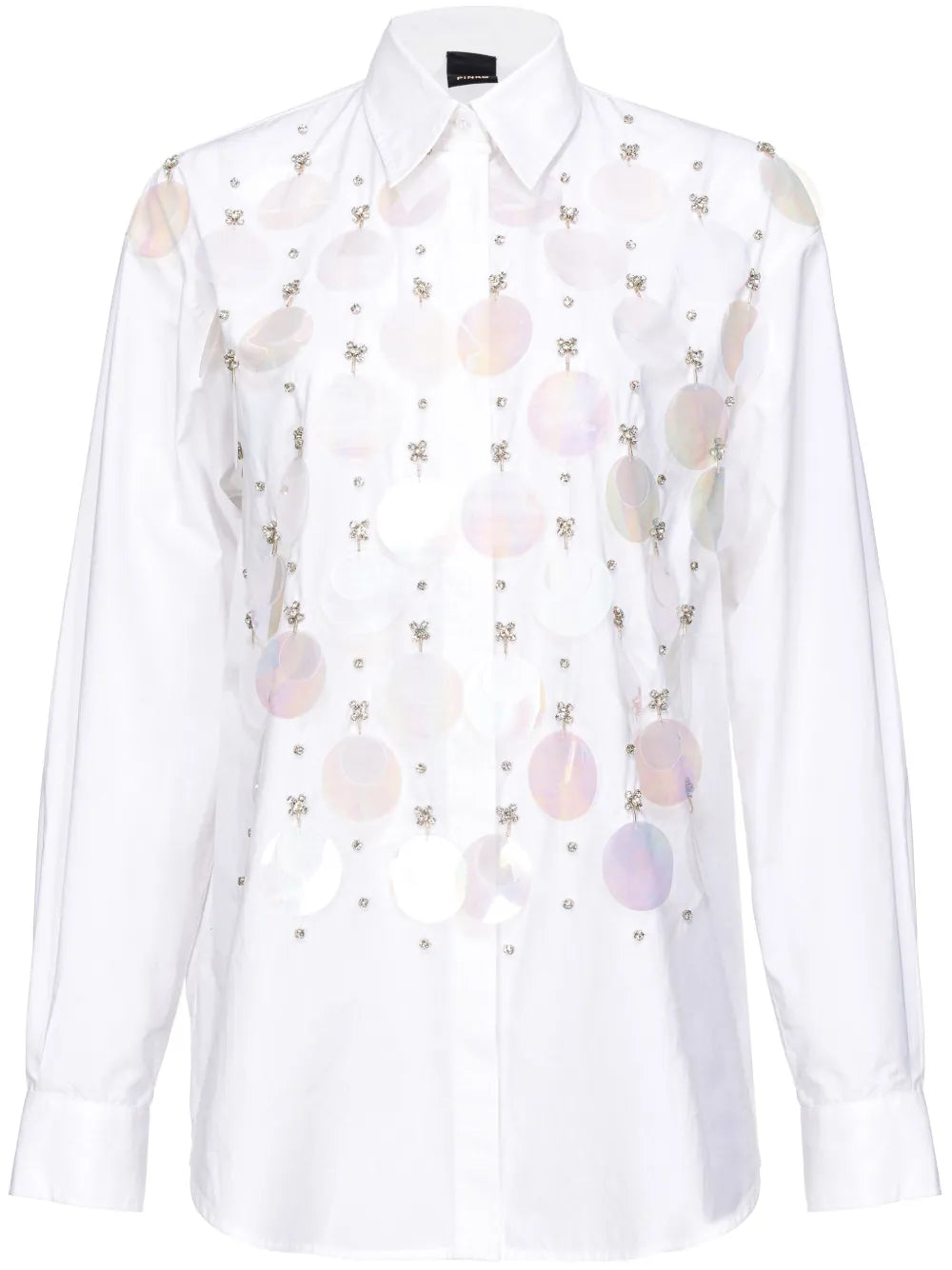 Rhinestone-Embellished Cotton Shirt