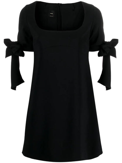 Bow-Detailing Square-Neck Dress