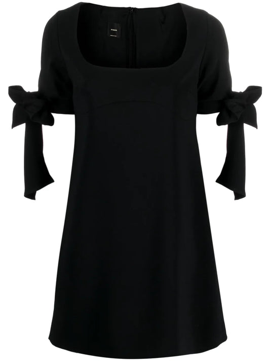 Bow-Detailing Square-Neck Dress