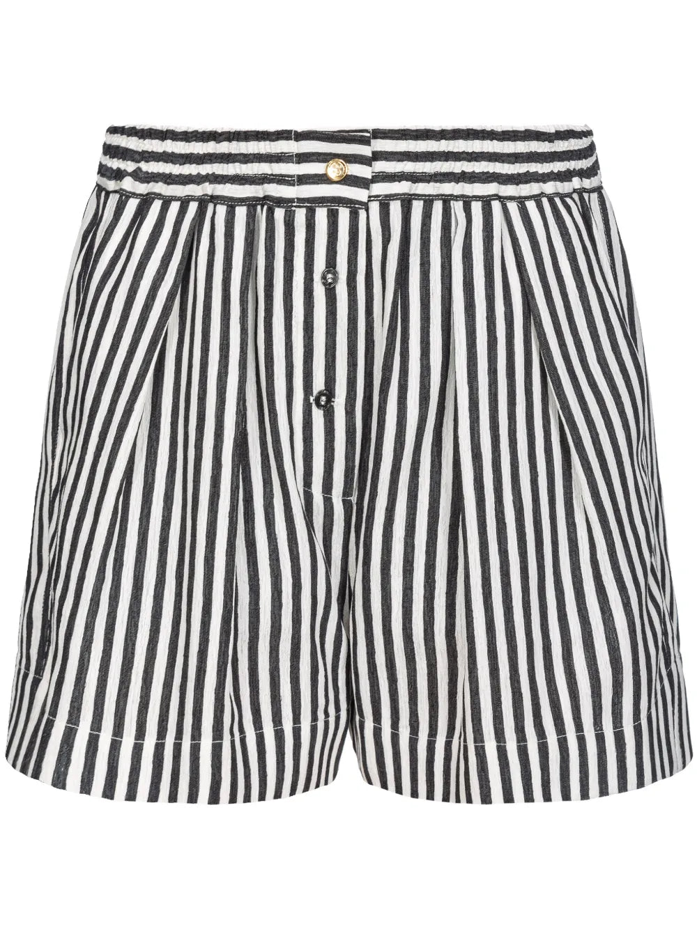 Striped Pleated Shorts