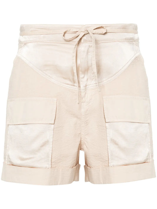 Belted Panelled Shorts