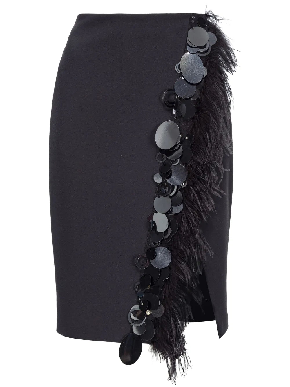 Sequin-Embellished Pencil Skirt