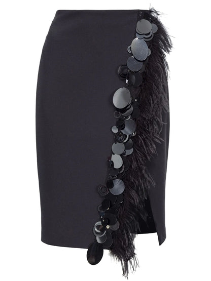 Sequin-Embellished Pencil Skirt
