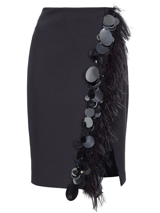Sequin-Embellished Pencil Skirt