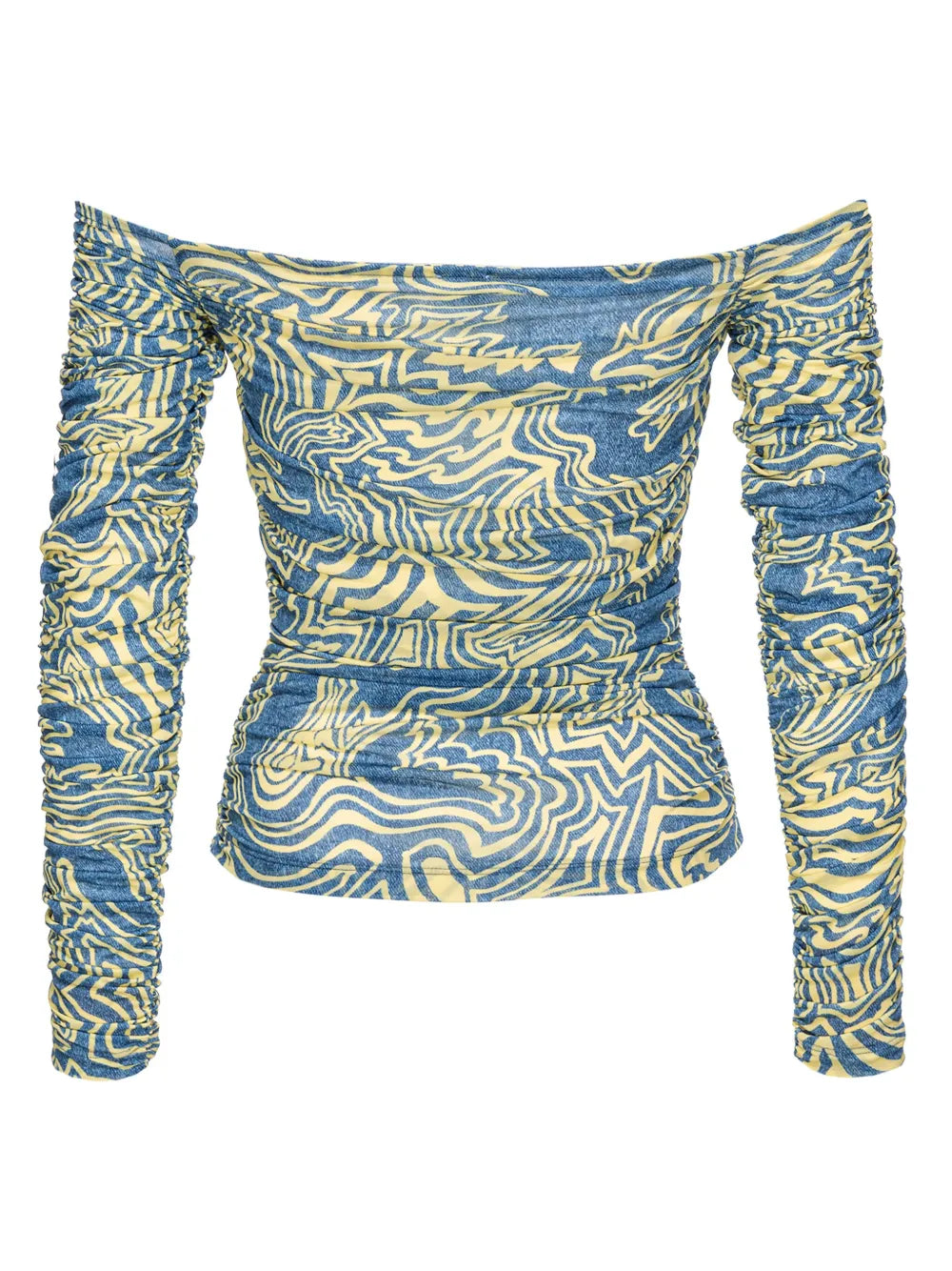 Graphic-Print Off-Shoulder Top