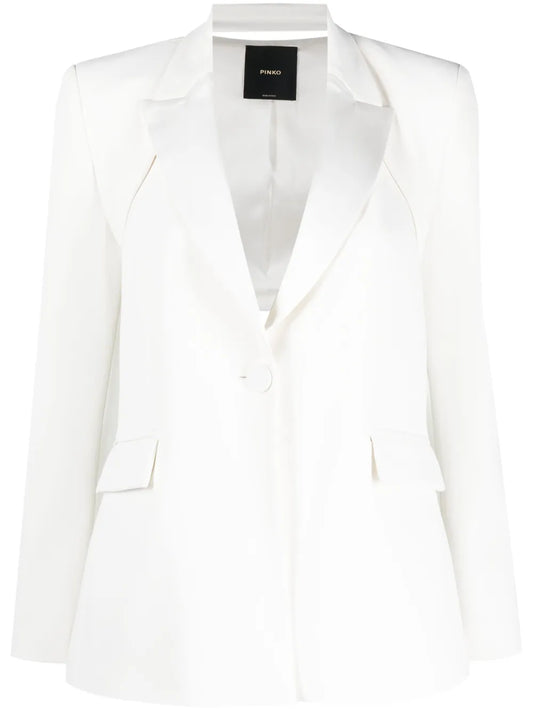Peak-Lapels Single-Breasted Blazer