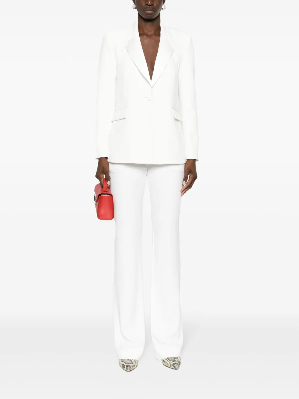 Peak-Lapels Single-Breasted Blazer