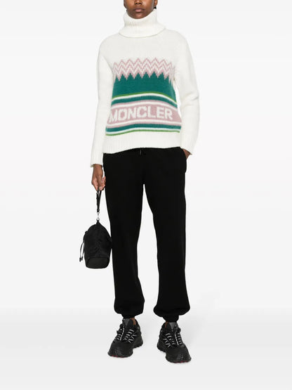 Intarsia Roll-Neck Wool Jumper