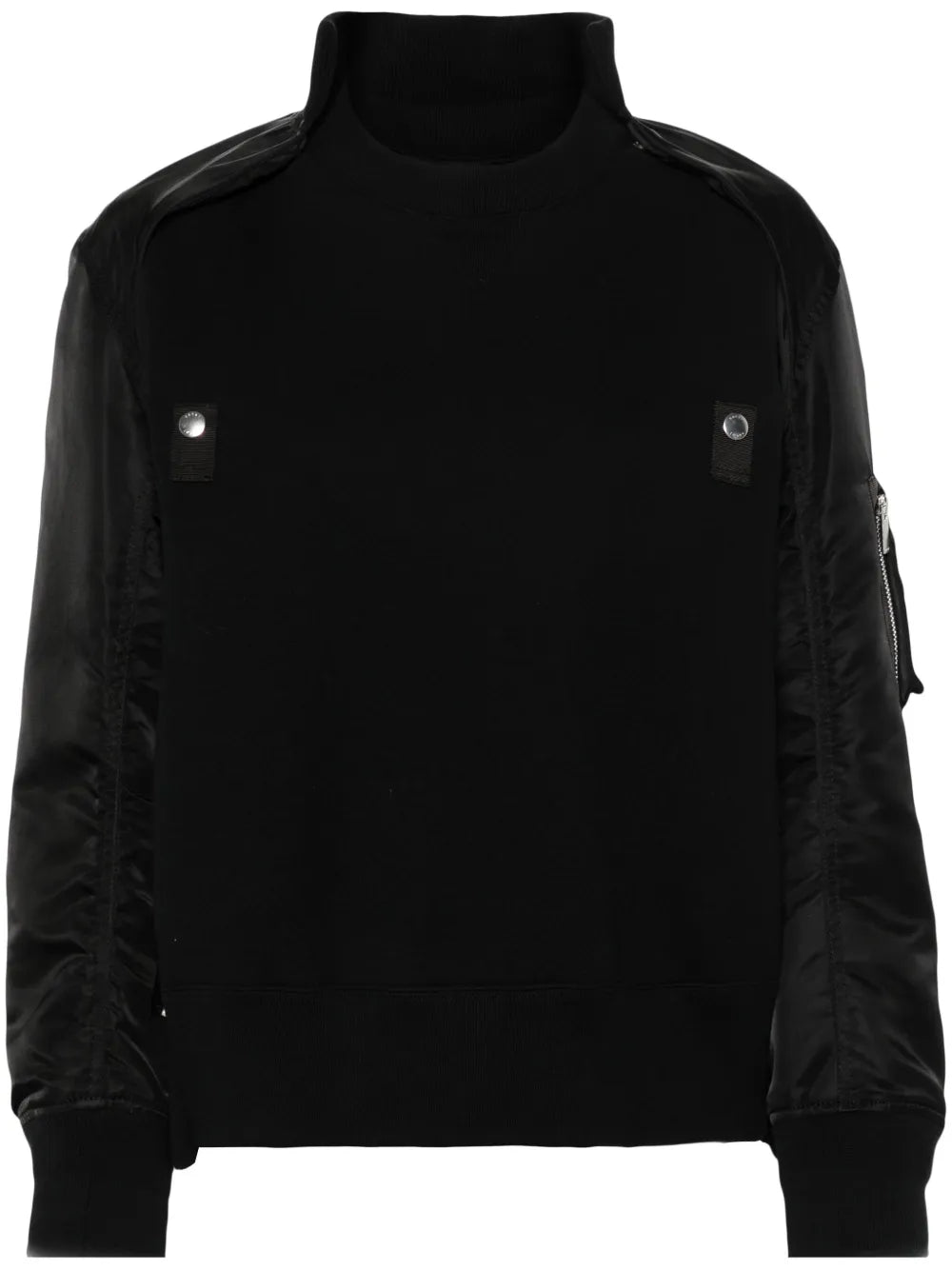 Layered-Design Cotton-Blend Sweatshirt