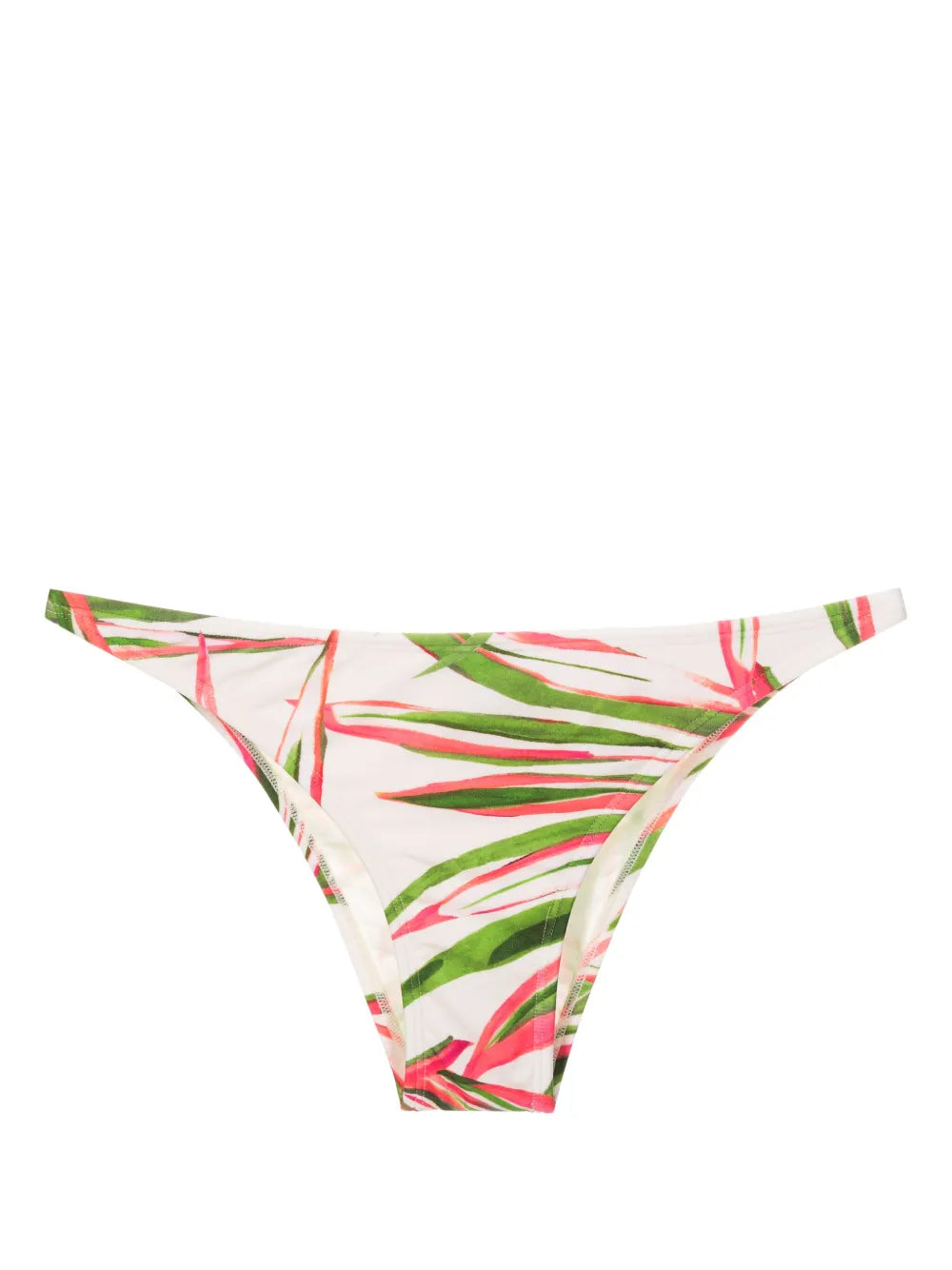 Abstract-Print High-Cut Bikini Bottoms