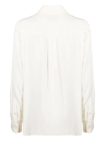 Pointed-Collar Button-Up Shirt