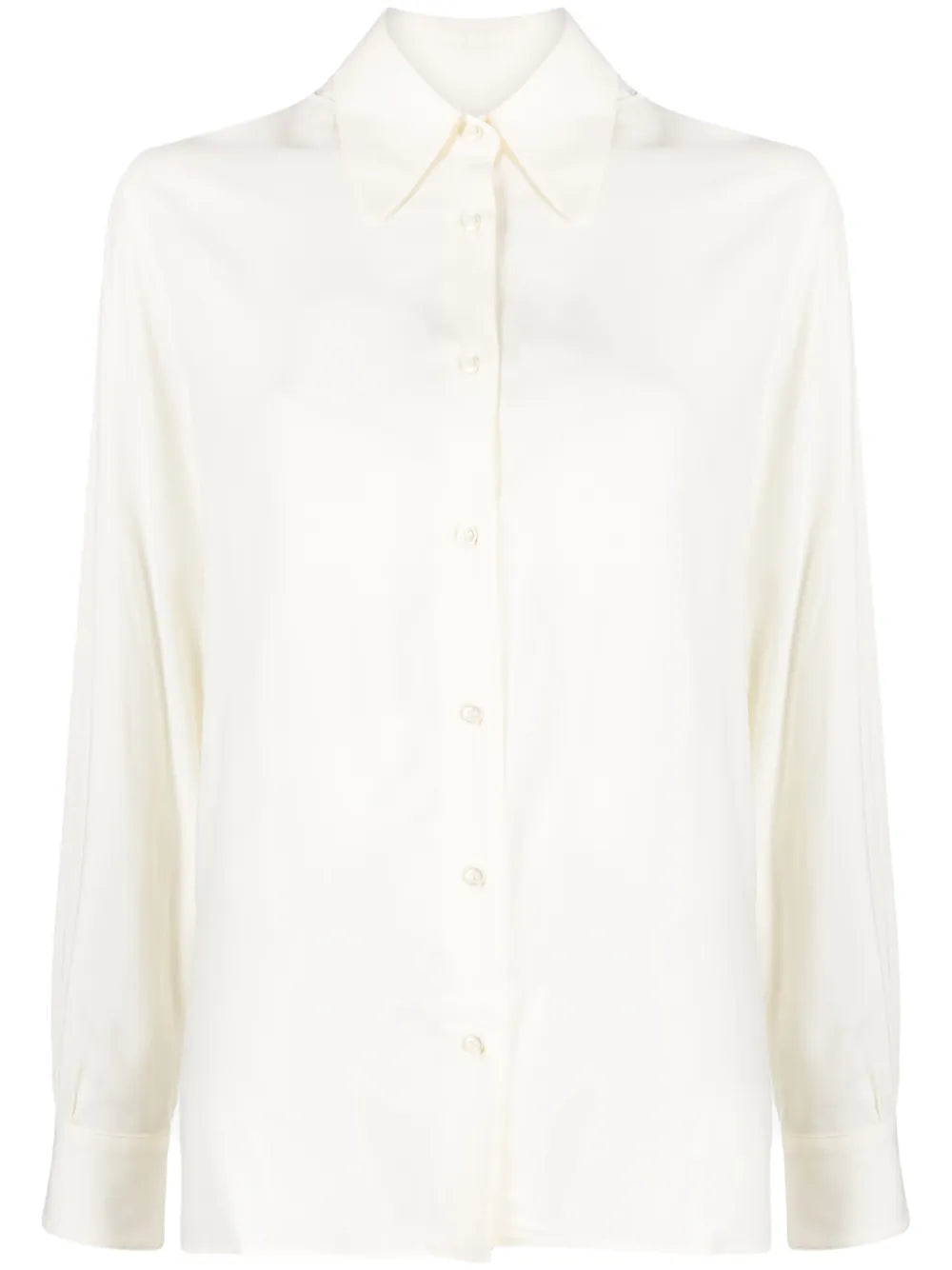 Pointed-Collar Button-Up Shirt
