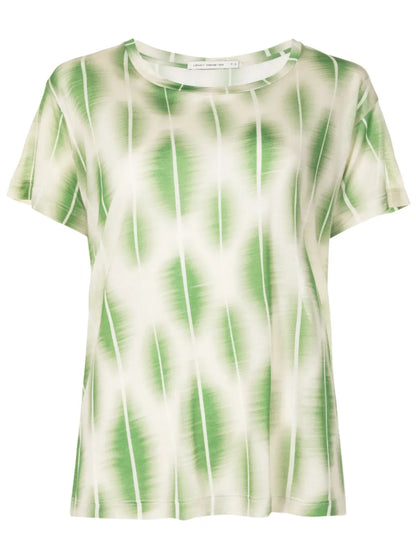 Abstract-Print Round-Neck T-Shirt