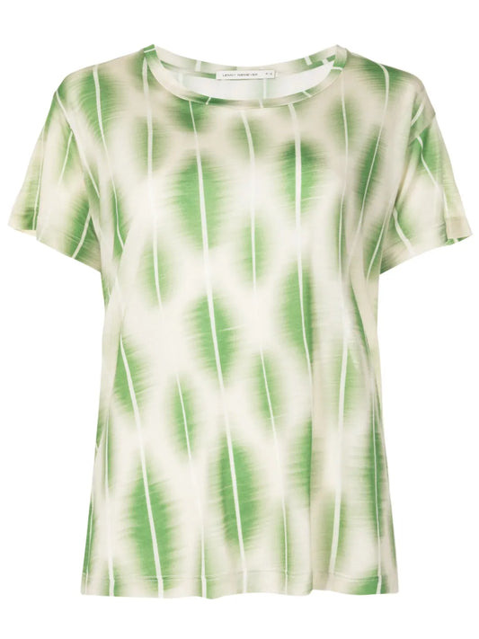Abstract-Print Round-Neck T-Shirt