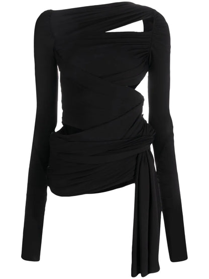 Cut-Out Draped Top