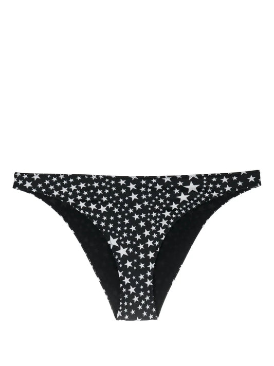 Logo-Plaque Star-Print Bikini Bottoms