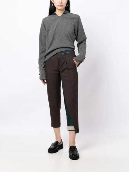 High-Waisted Cropped Trousers