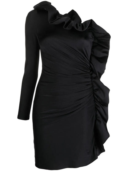 Ruffled One-Shoulder Dress