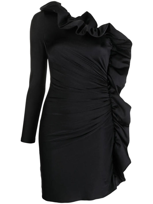 Ruffled One-Shoulder Dress