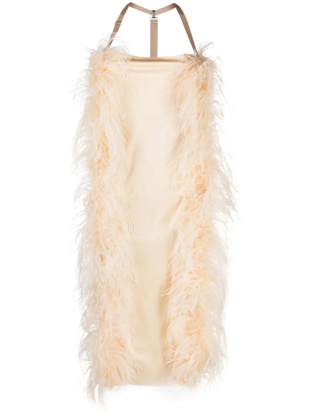 Ussita Feather-Trim Midi Dress