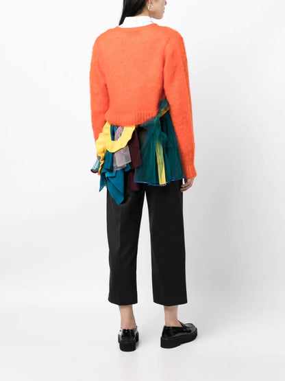 Layered Brushed Cardigan