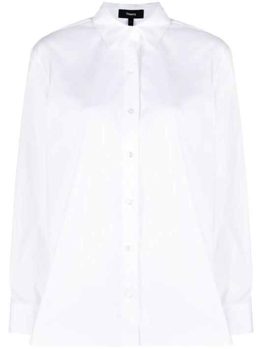Long-Sleeve Cotton-Blend Shirt