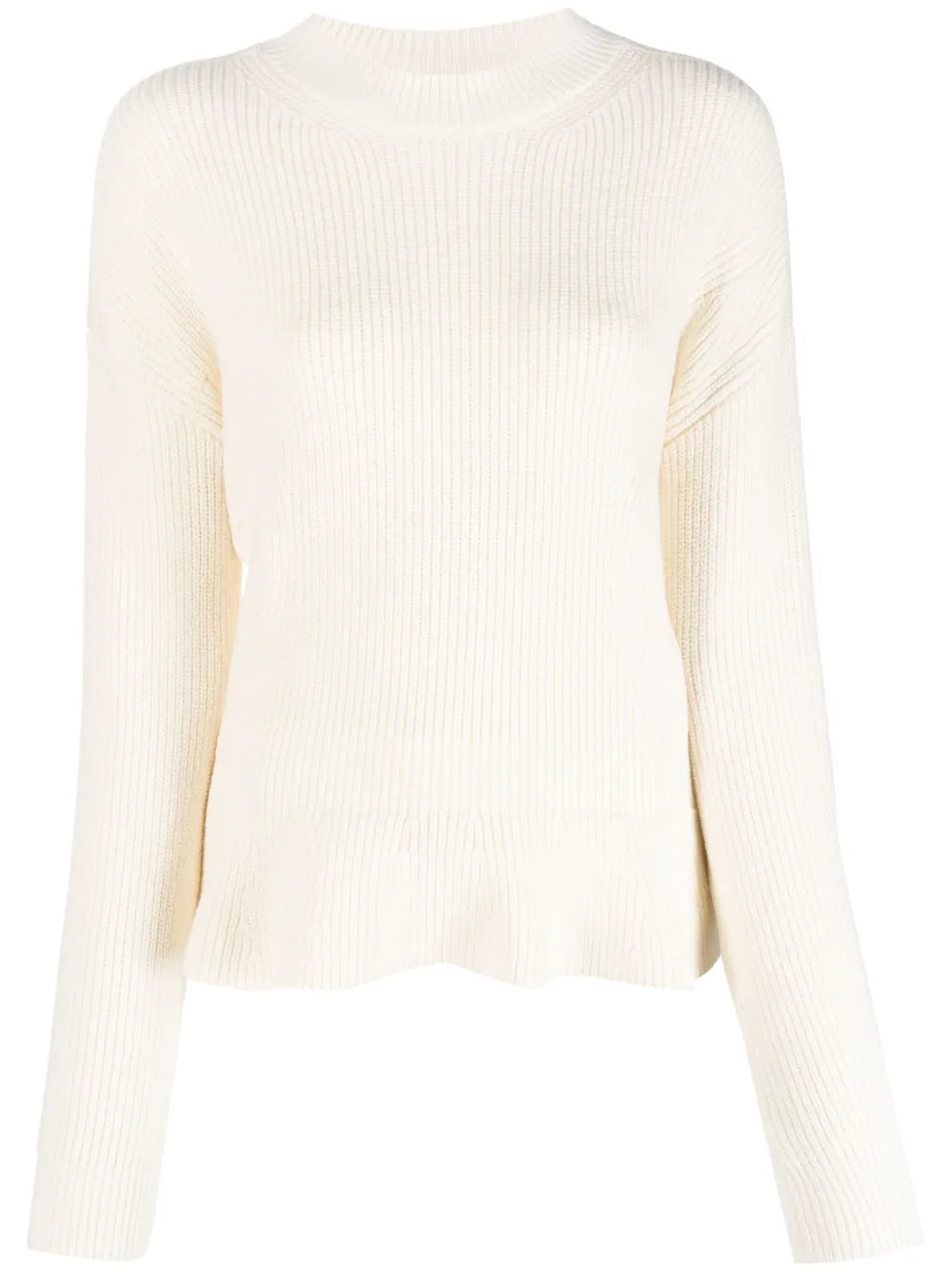 Peplum-Hem Ribbed-Knit Jumper