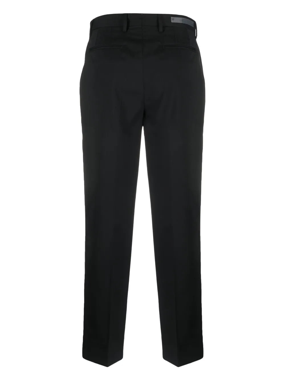 Pressed-Crease Virgin Wool Blend Tapered Trousers