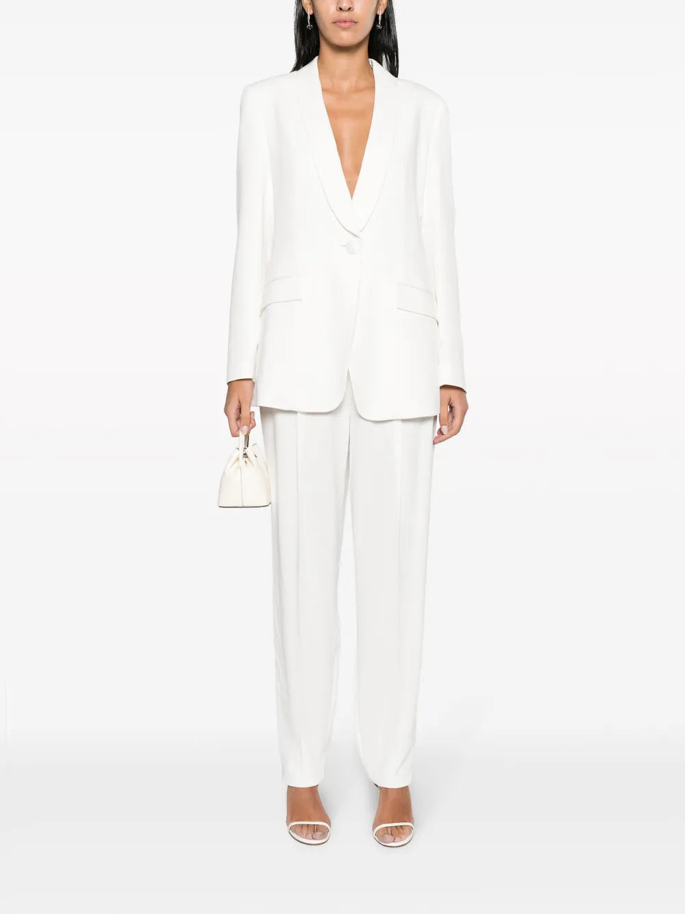 Darted Straight-Leg Trousers