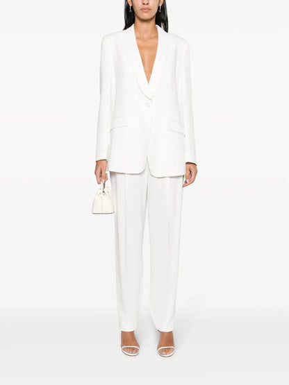 Darted Straight-Leg Trousers