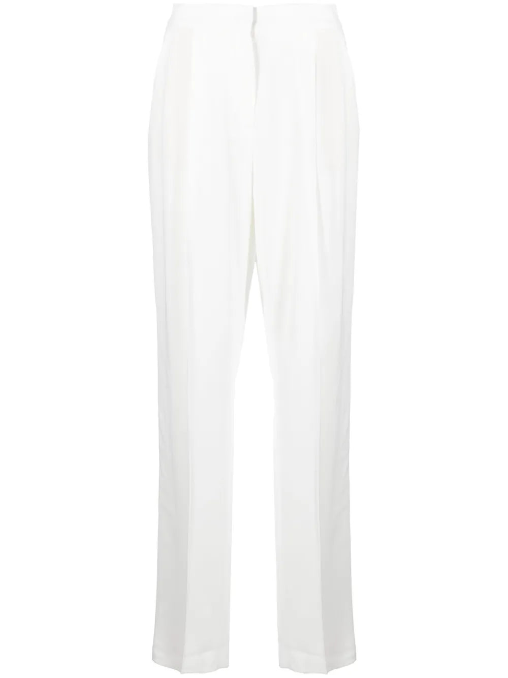 Darted Straight-Leg Trousers