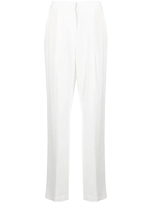 Darted Straight-Leg Trousers