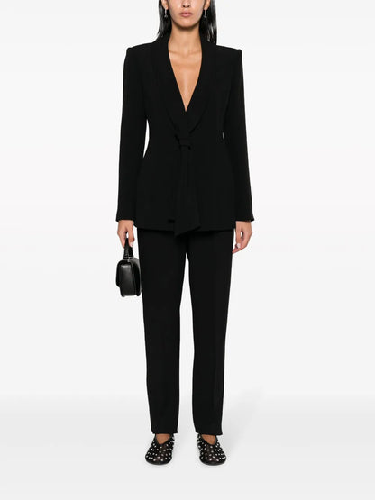 Straight-Leg Crepe Trousers