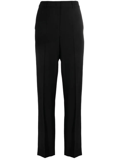Straight-Leg Crepe Trousers