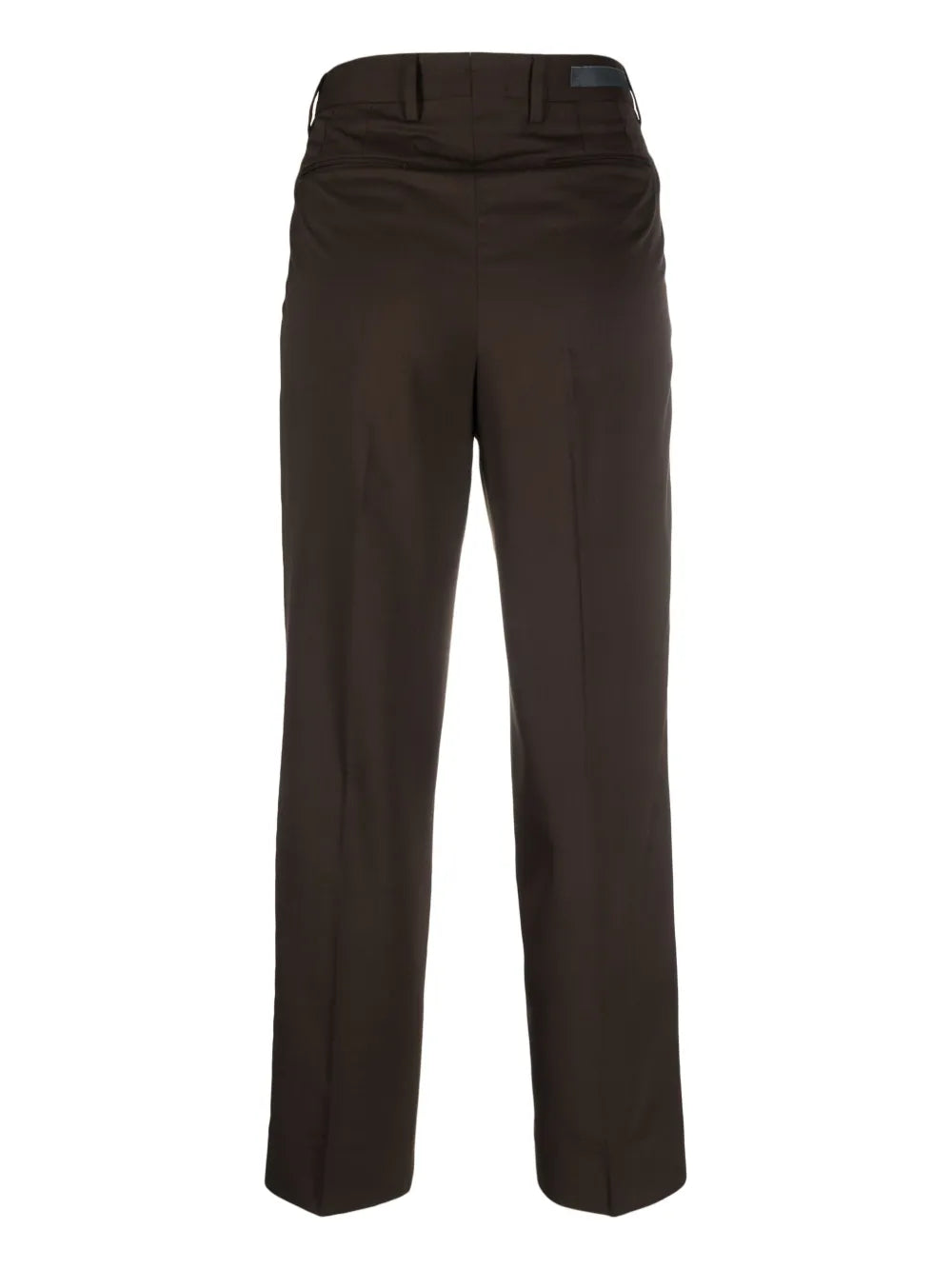 Pressed-Crease Virgin Wool Blend Tapered Trousers