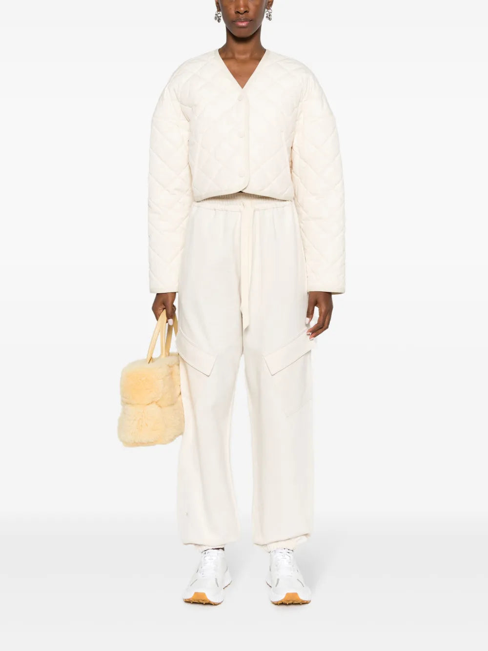 Drawstring-Waist Cotton Track Pants