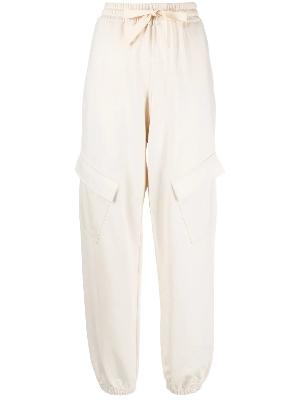 Drawstring-Waist Cotton Track Pants